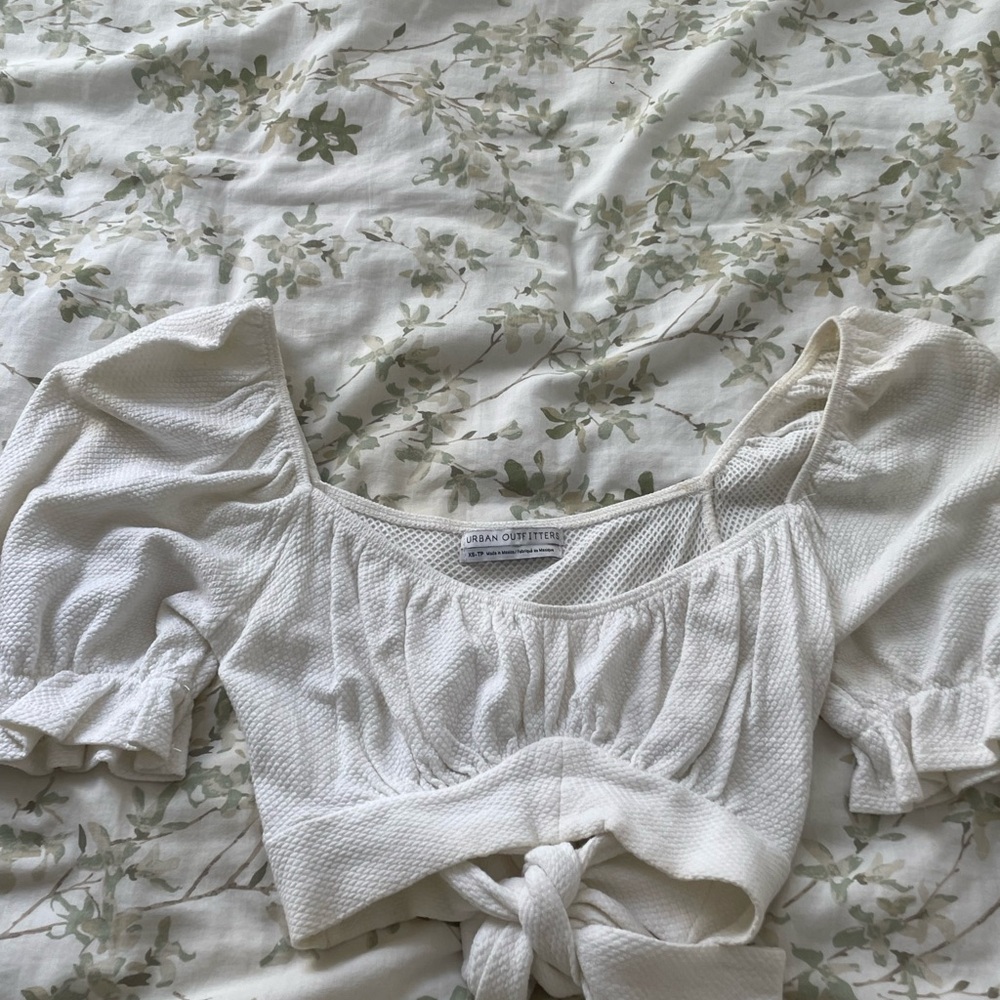 Urban Outfitters White Textured Top
